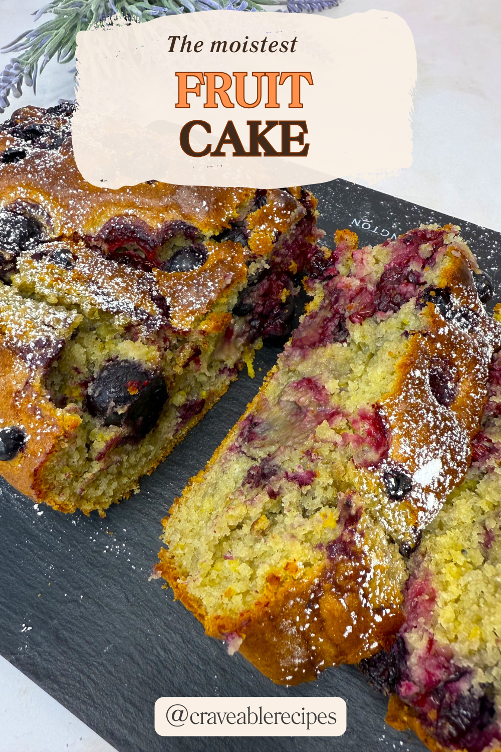 Moist Mixed Fruit Cake Pinterest pin