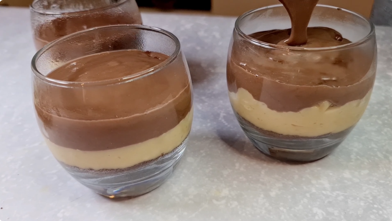 No Bake Chocolate Biscuit Pudding step 10