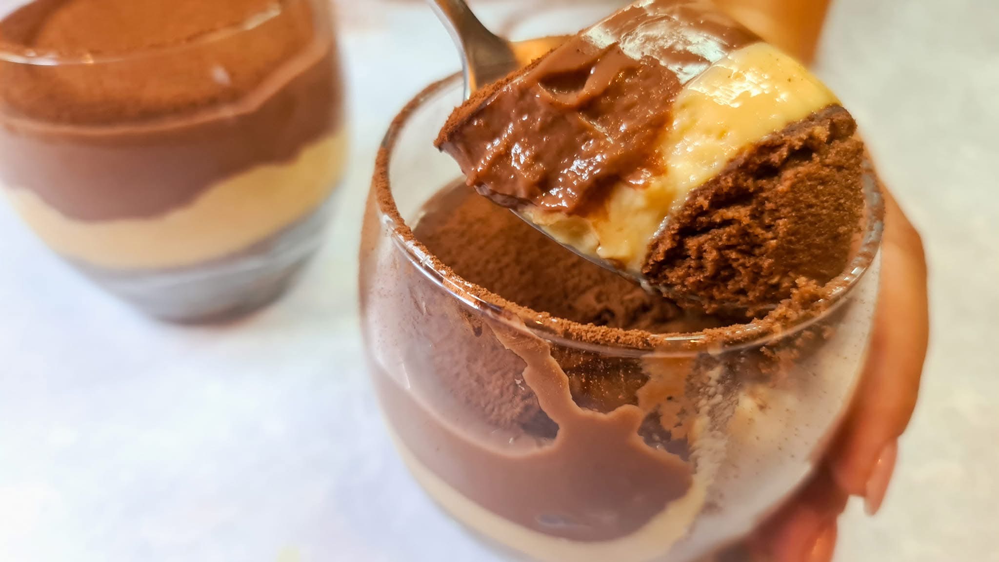 No Bake Chocolate Biscuit Pudding step 12