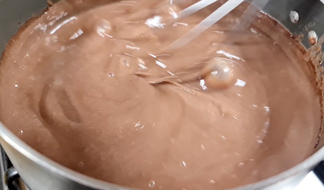 No Bake Chocolate Biscuit Pudding step 9