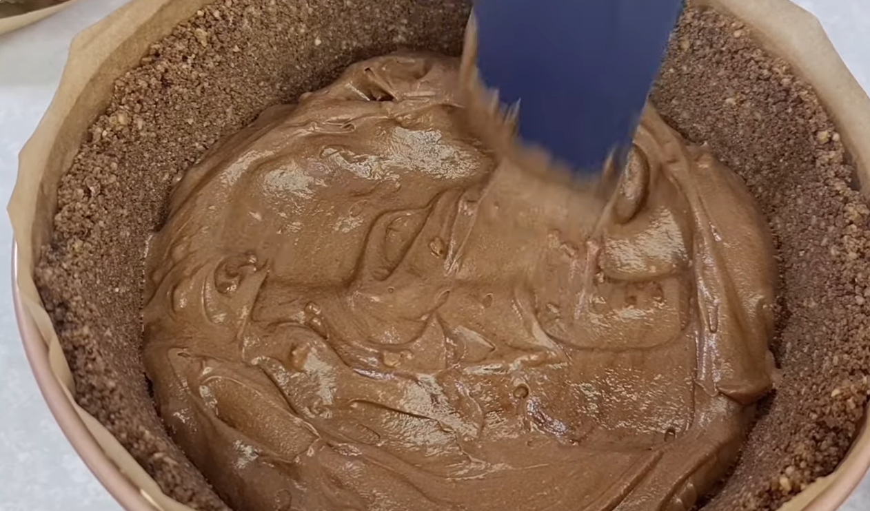 No Bake Chocolate Cheesecake step 11