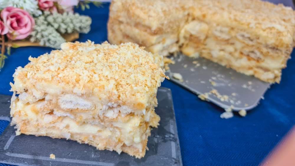 No-Bake Custard Puff Pastry Cake step 24