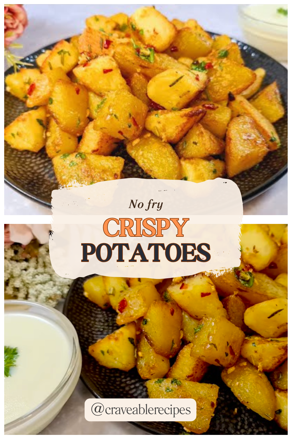 No Fry Crispy Potatoes Pinterest pin