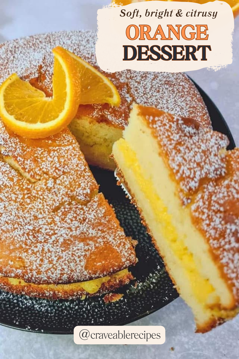 Orange Yogurt Cake Pinterest pin