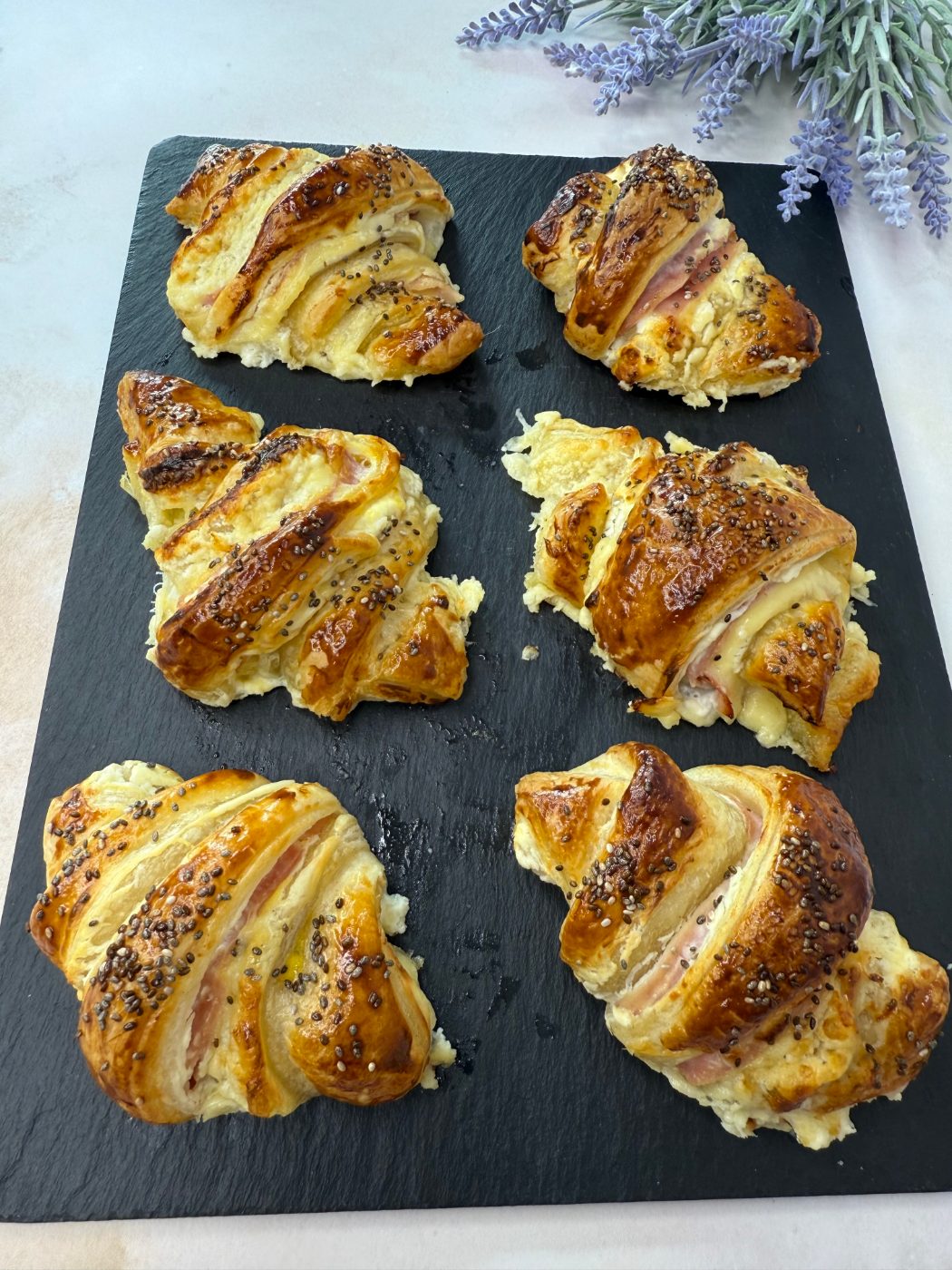 Puff Pastry Ham And Cheese Croissants