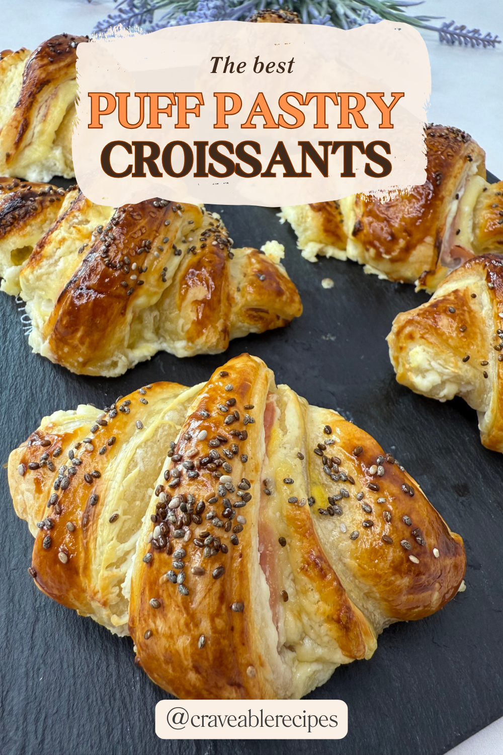 Puff Pastry Ham And Cheese Croissants Pinterest pin