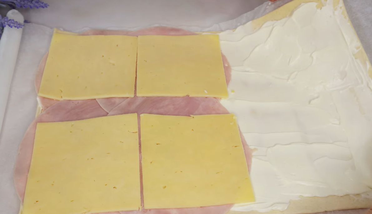 Puff Pastry Ham And Cheese Croissants step 3