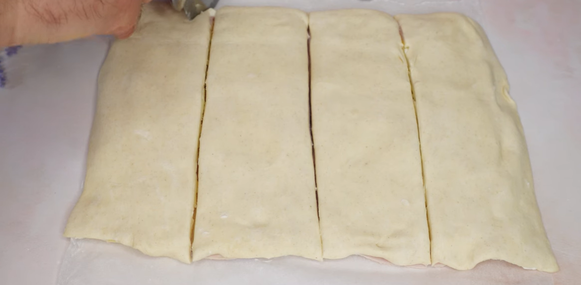 Puff Pastry Ham And Cheese Croissants step 6