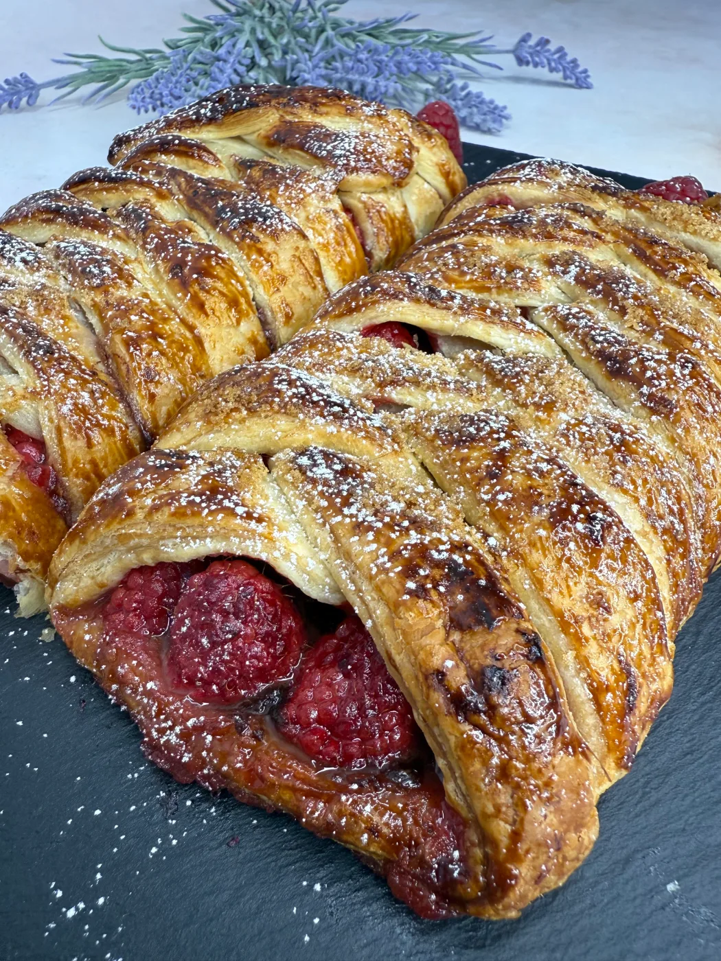 Raspberry Puff Pastry Strudel