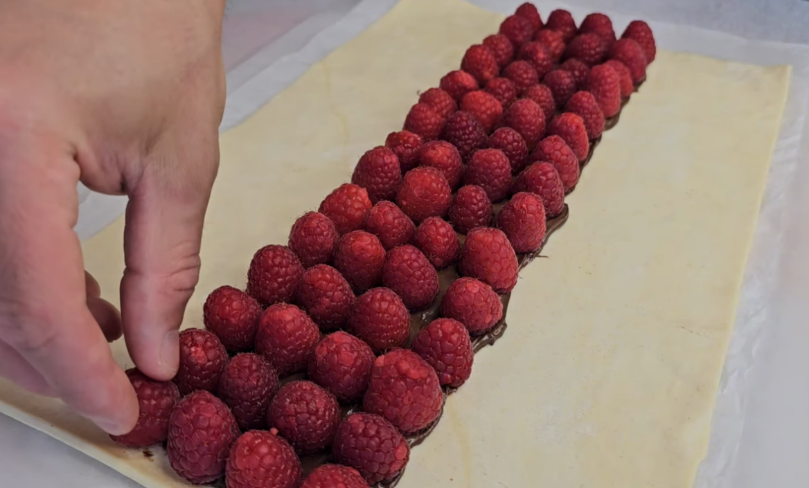 Raspberry Puff Pastry Strudel step 4