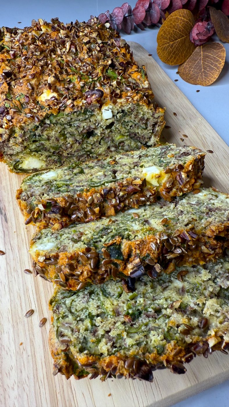 Savory Lentil Bread with Spinach & Feta