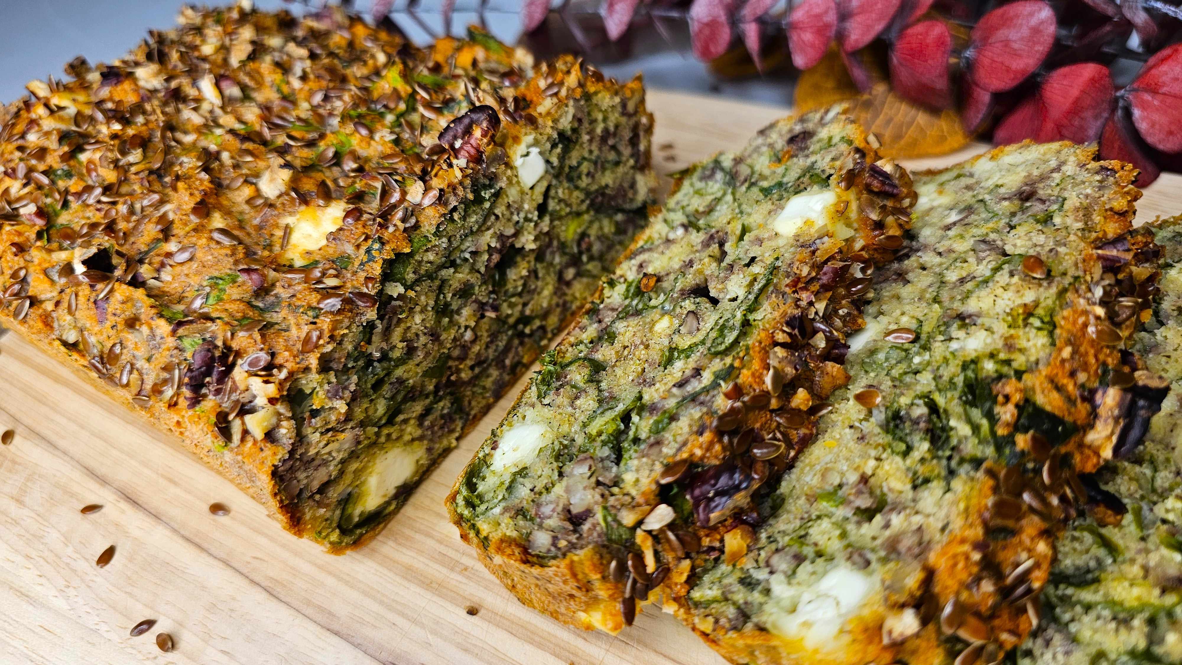 Savory Lentil Bread with Spinach & Feta