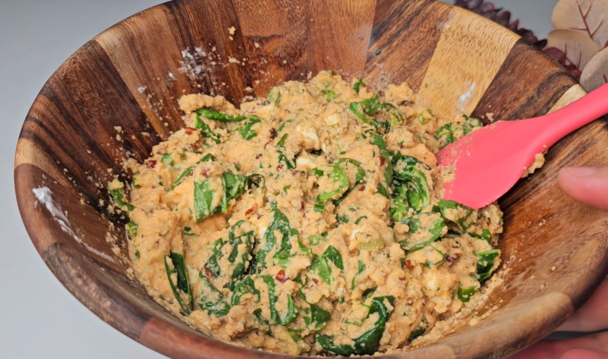 Savory Lentil Bread with Spinach & Feta step 8