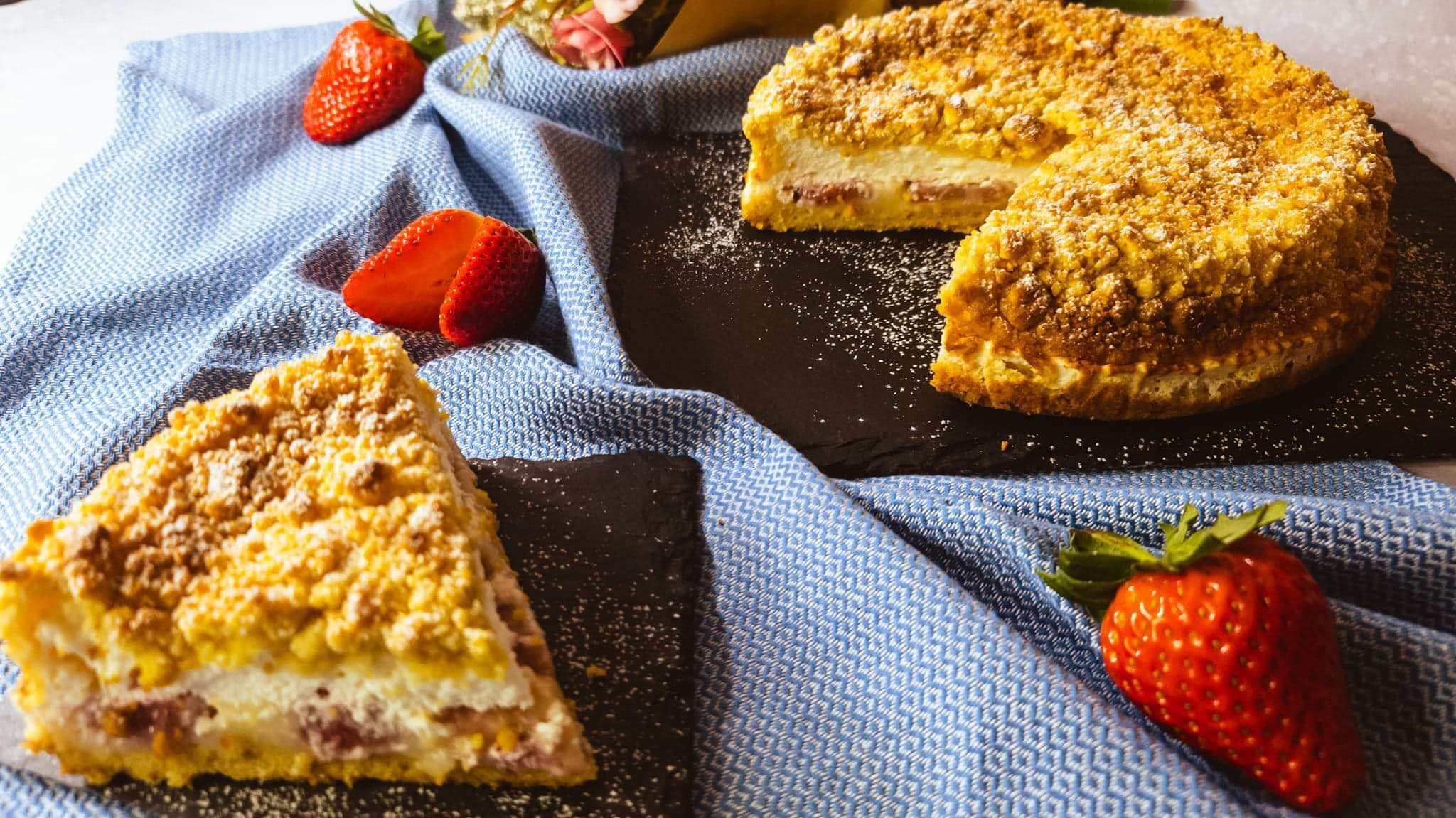 Strawberry Yogurt Crumble Cake step 25