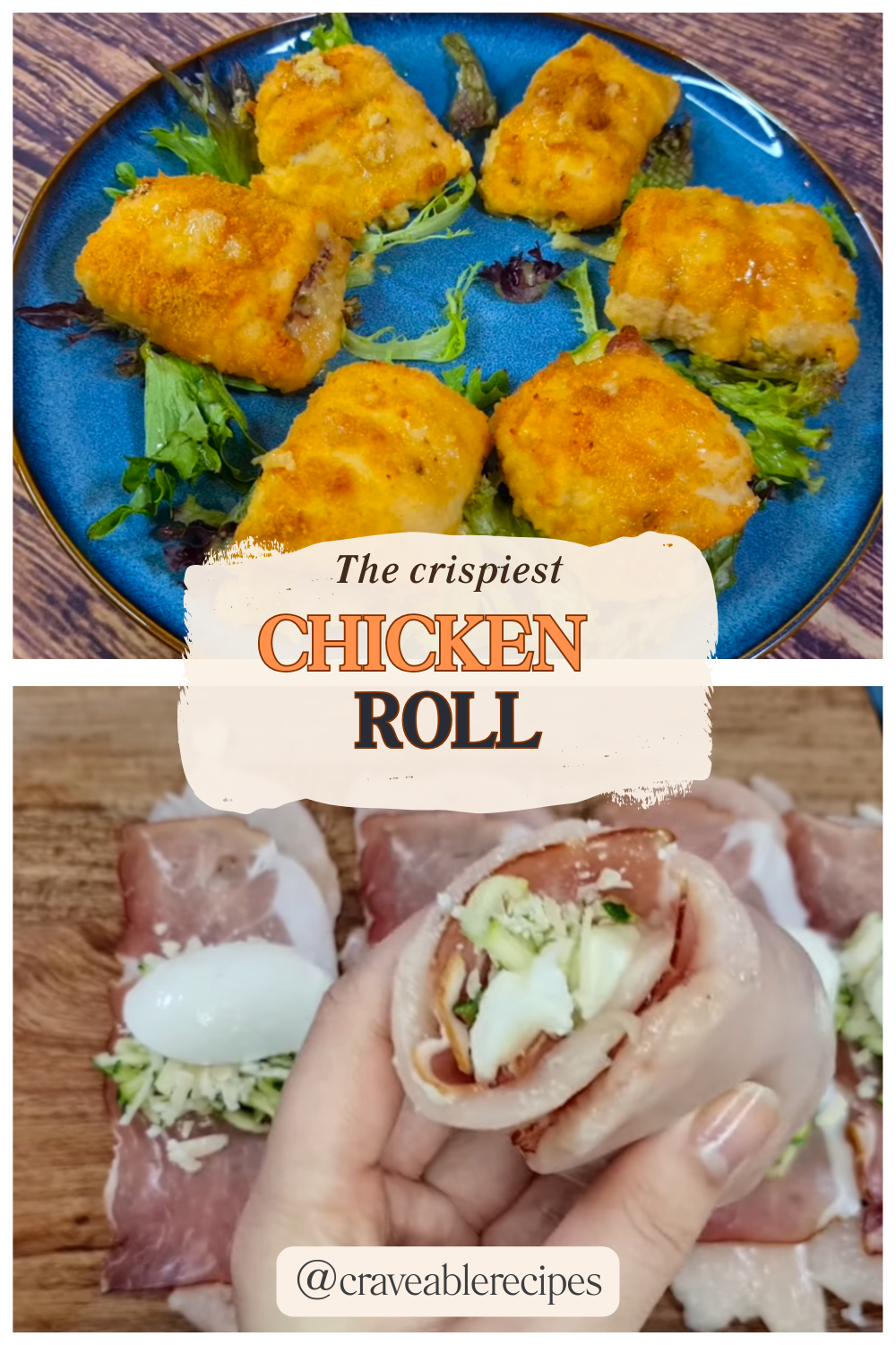 Stuffed Chicken Rolls Pinterest pin