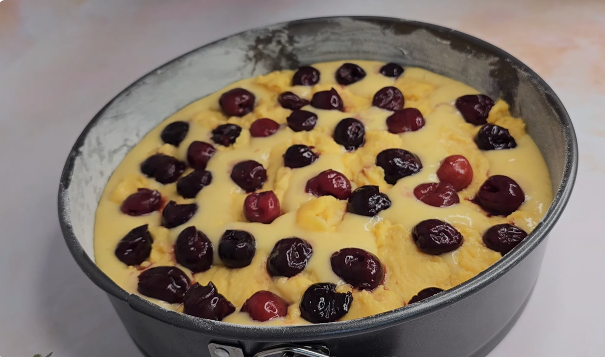 Vanilla Cherry Cake step 16