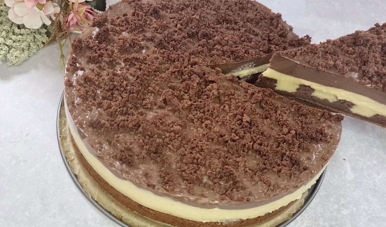 Vanilla Chocolate Cake step 17