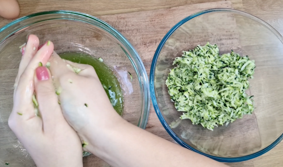 Zucchini Fritters In A Pan step 3