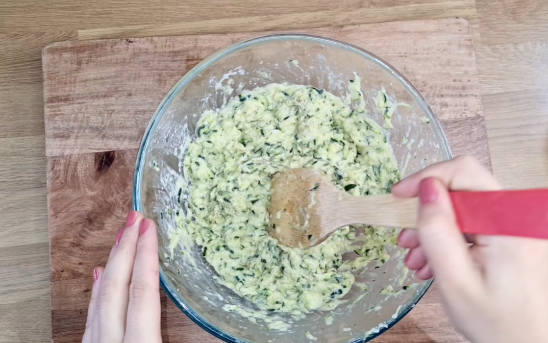 Zucchini Fritters In A Pan step 5