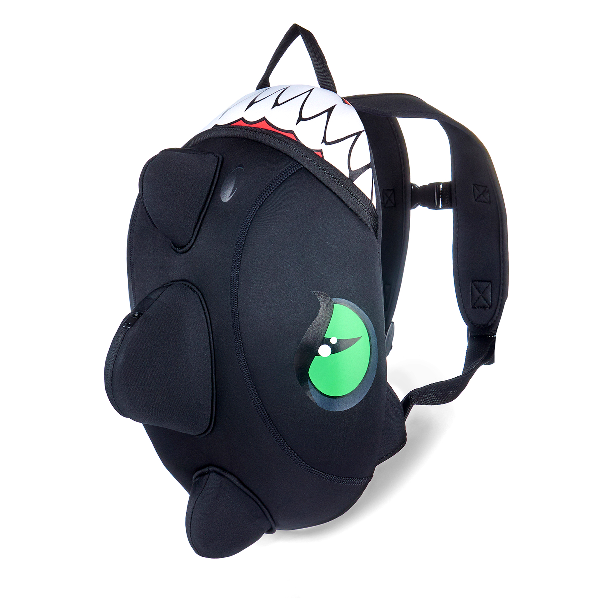 Billede af Crazy Safety sort drage rygsæk til børn Slidstærk neoprentaske med mange funktioner. Testet og godkendt til børn