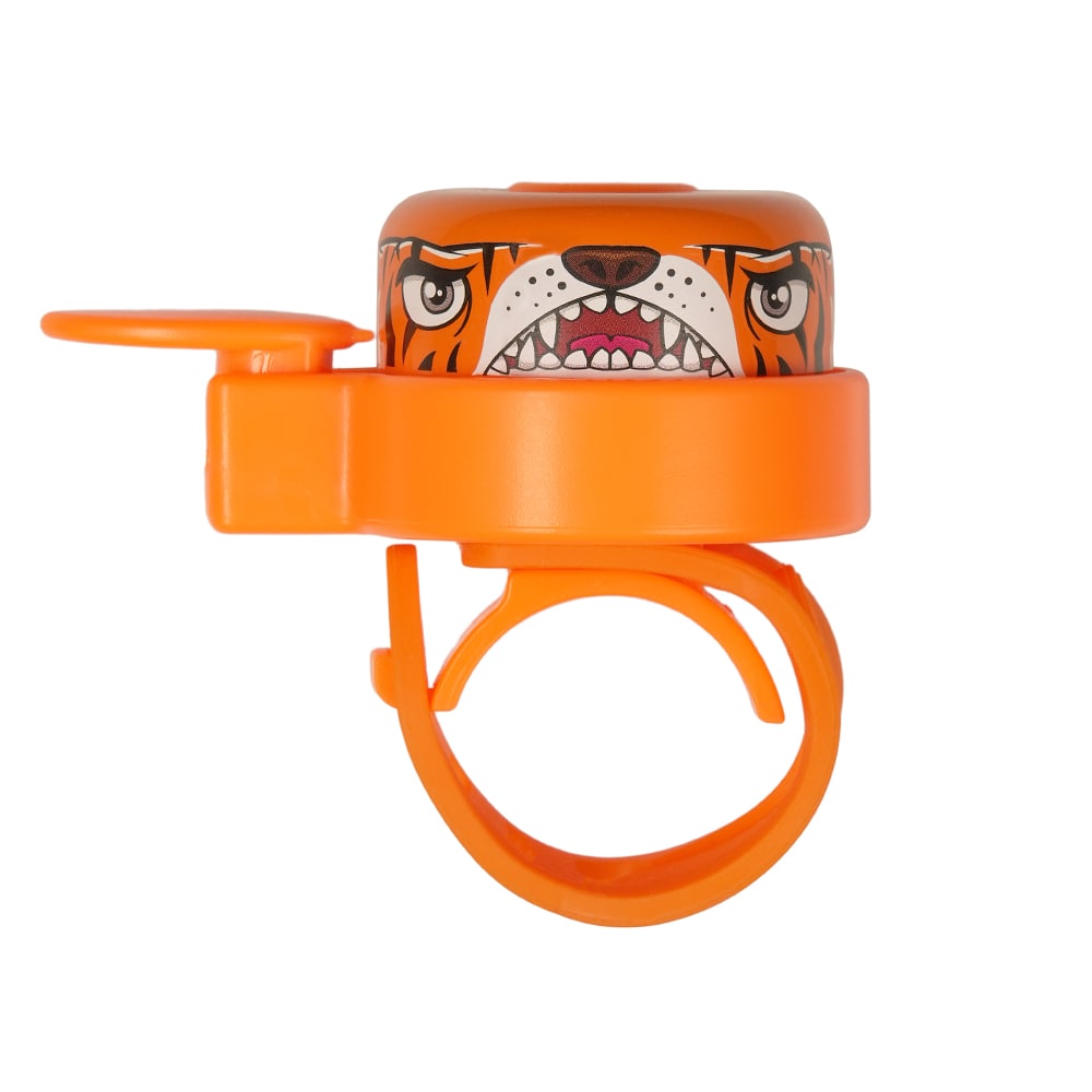 Se Crazy Safety orange cykelklokke til børn og voksne. Lille, kompakt, slidstærk og nem at bruge. hos Crazy Safety