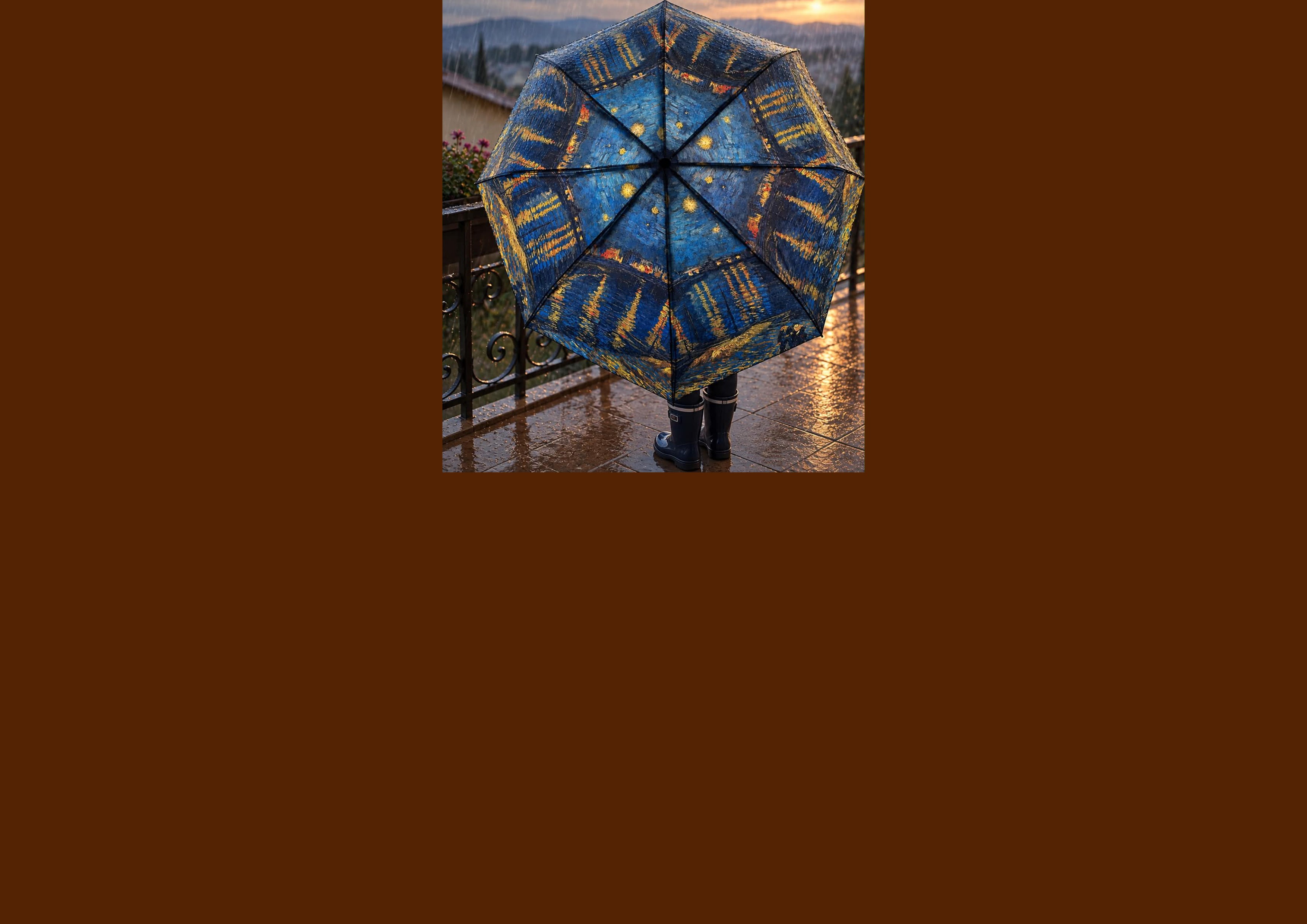 Ombrello Pieghievole di Van Gogh - immagine 3