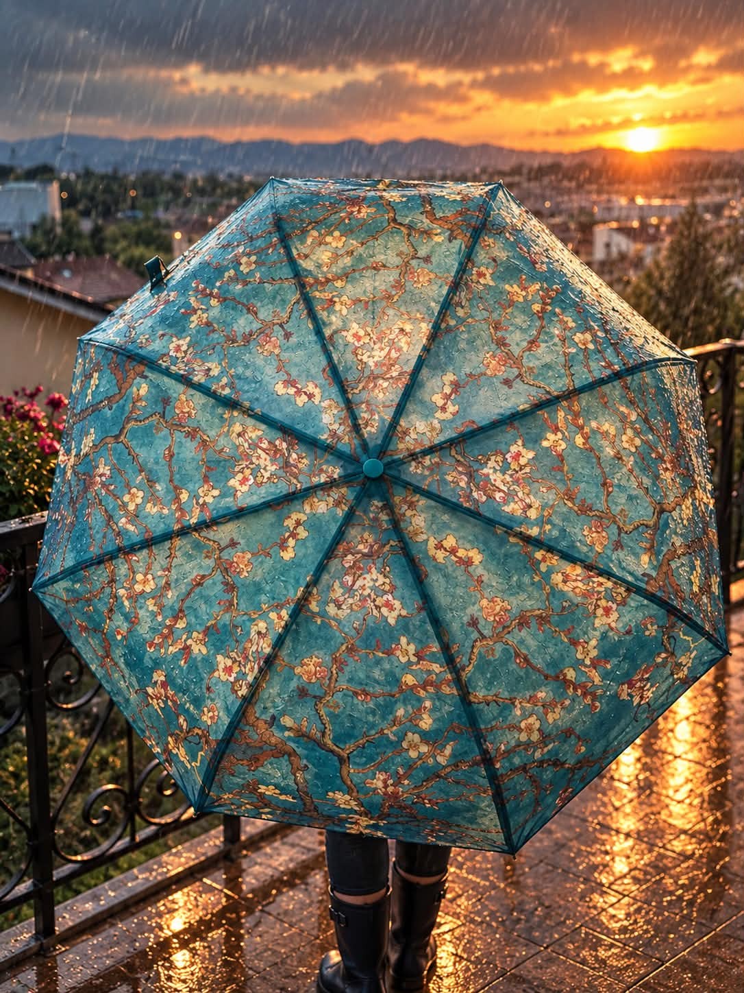 Ombrello Pieghievole di Van Gogh