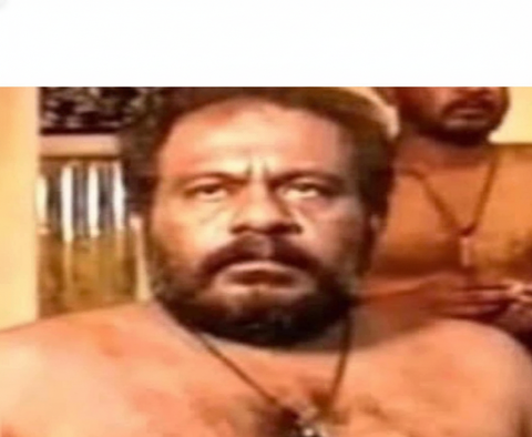 Confused bearded man reaction