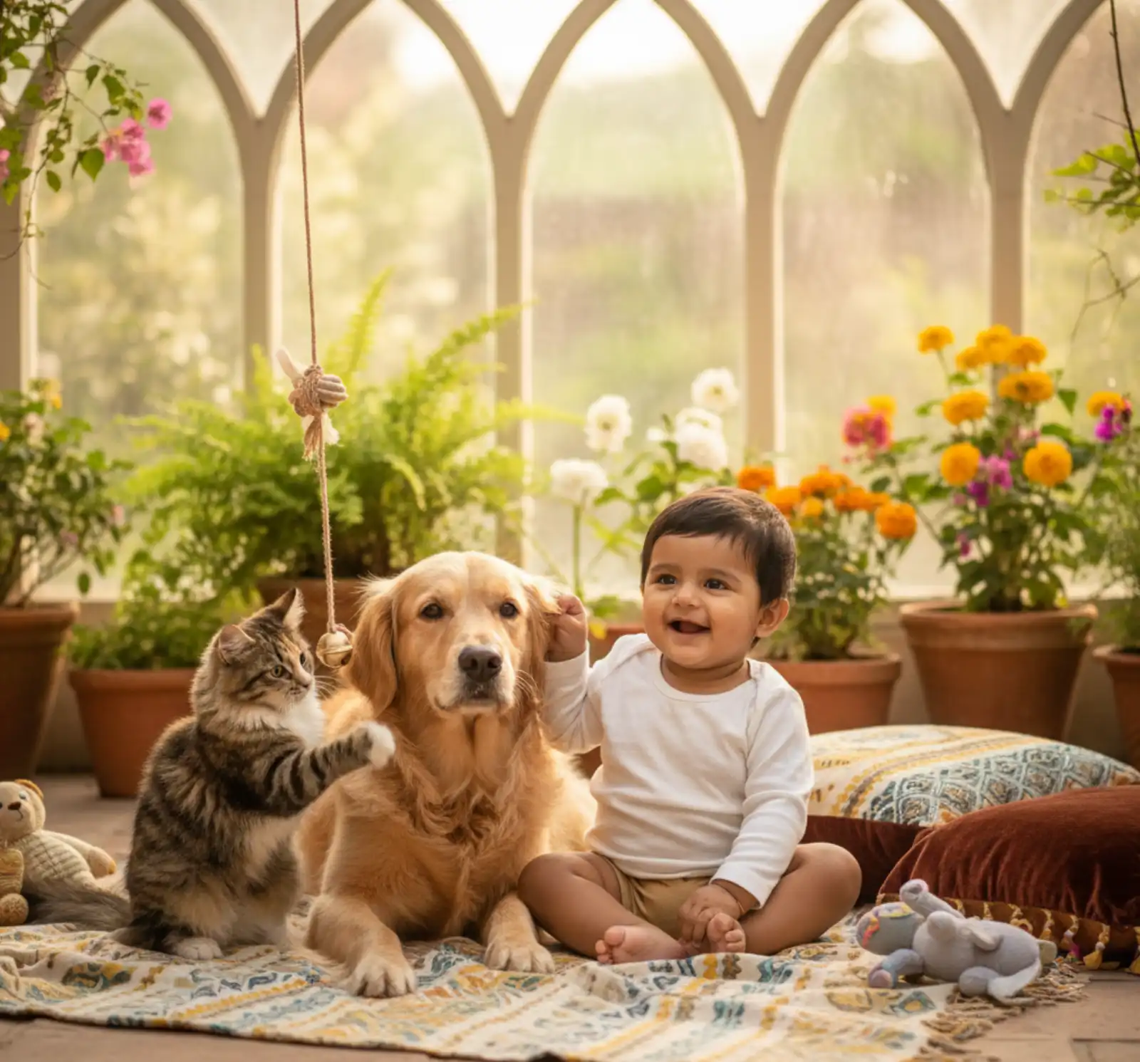 Baby with Pets Photoshoot