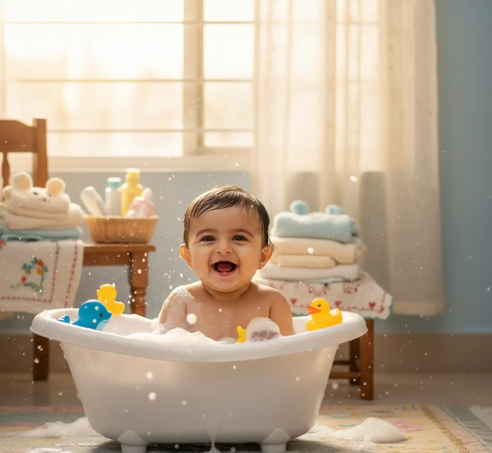 Bath Time Baby Photoshoot