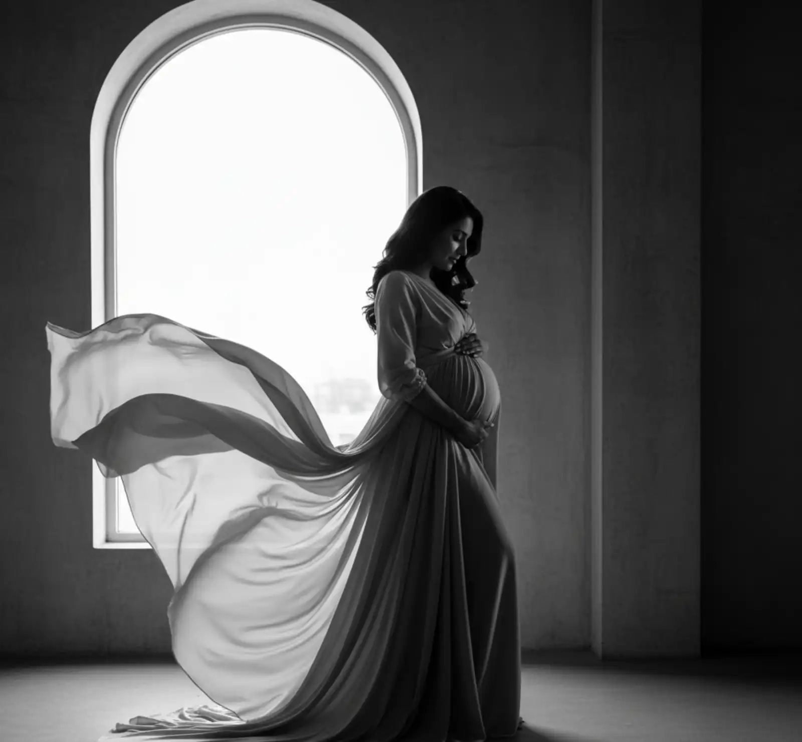 Black & White Maternity Photoshoot