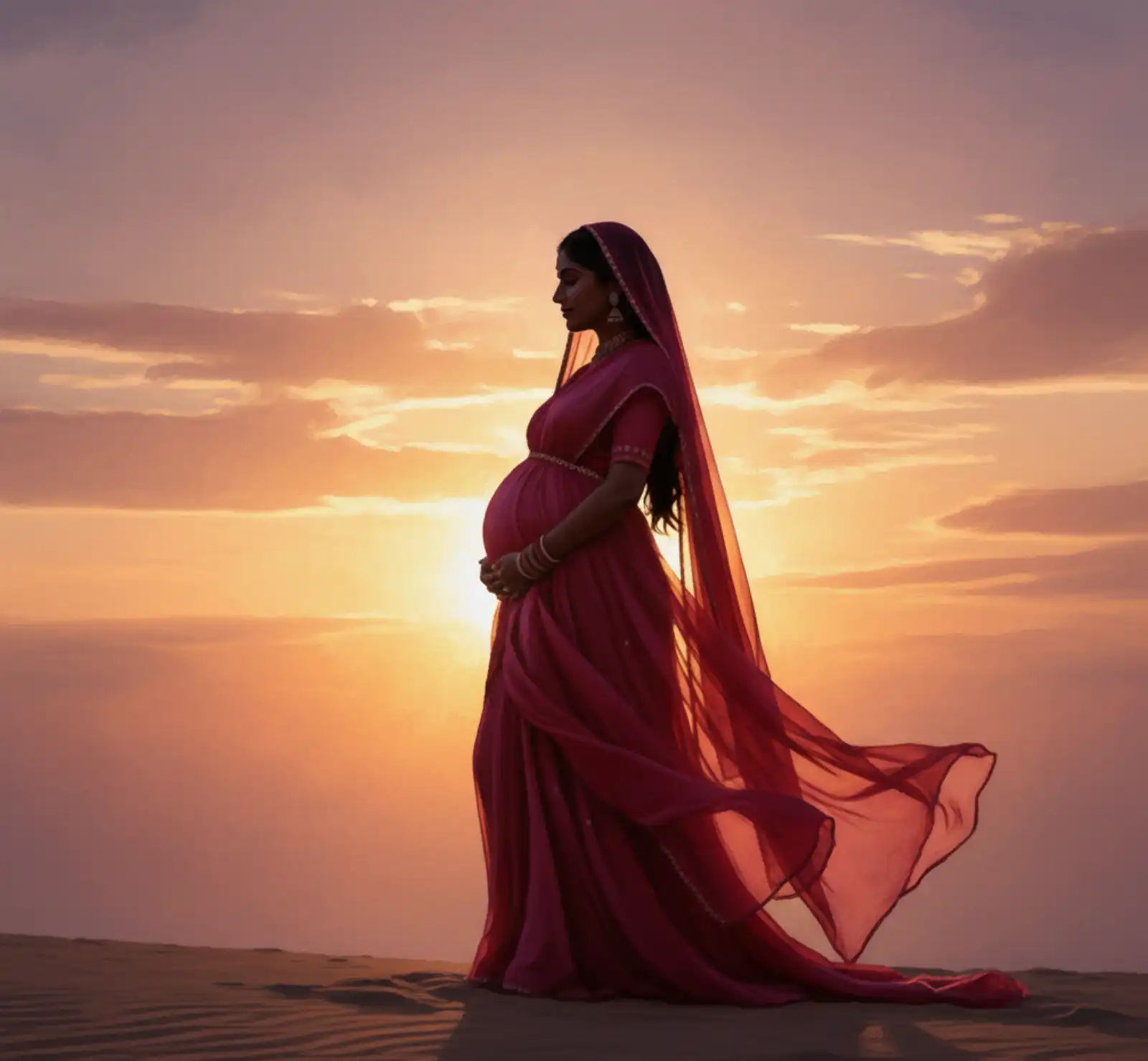 Silhouette Maternity Photoshoot