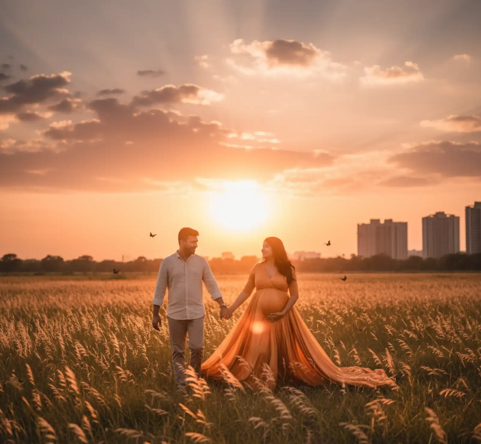 Sunset Maternity Photoshoot