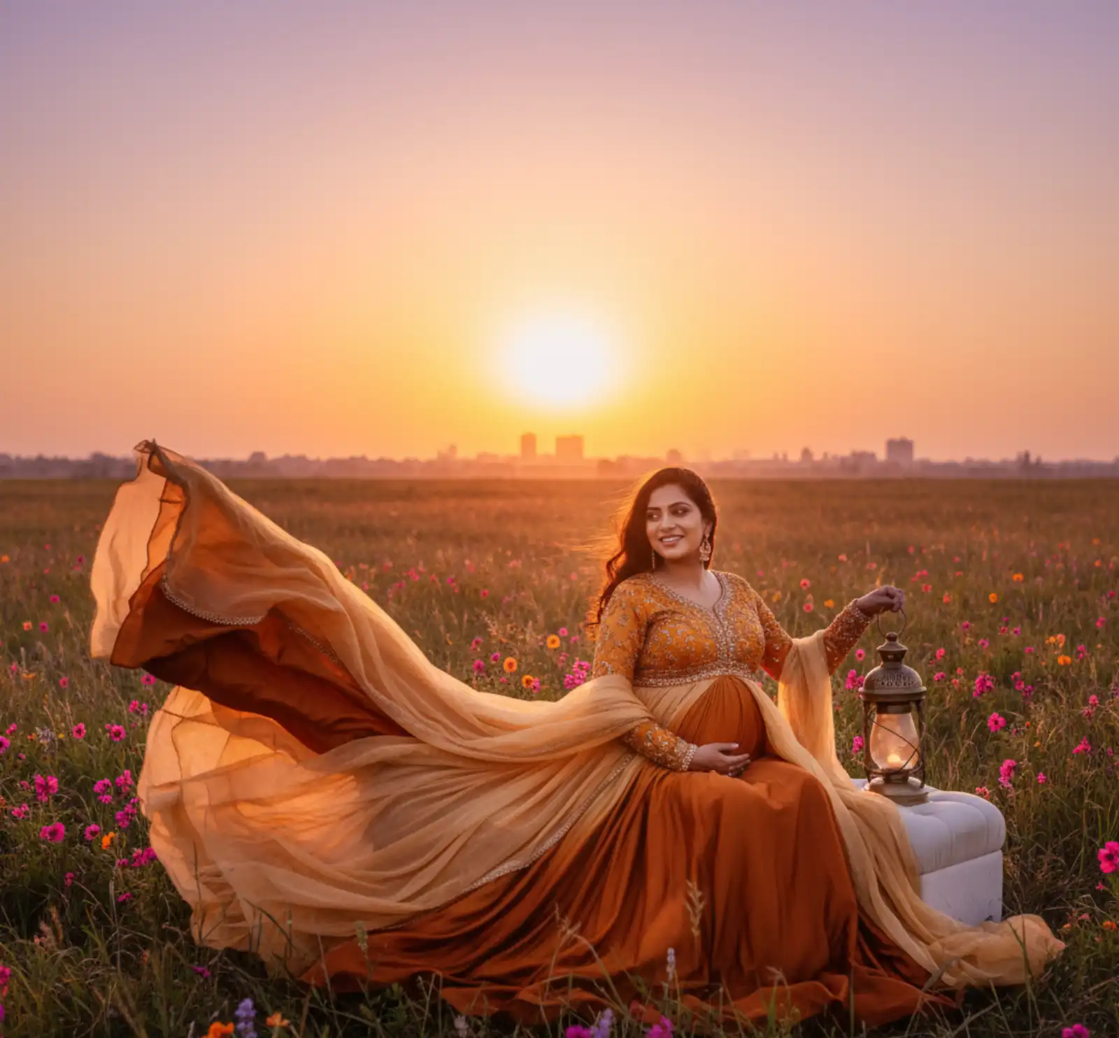 Sunset Maternity Photoshoot