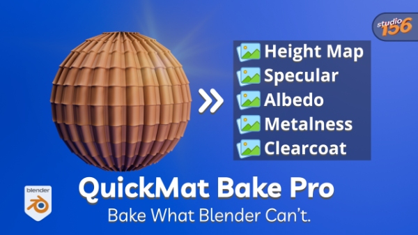 QuickMat Bake Pro – Ultimate Texture Baking Tool for Blender