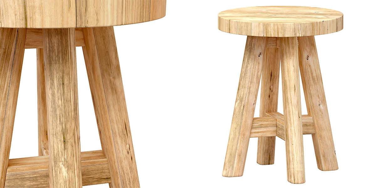 The Atziri Stool Natural Bazar Bizar