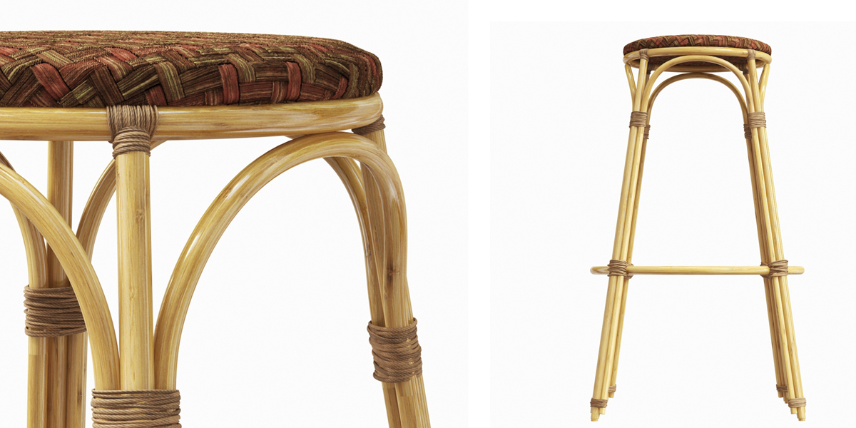 Bamboo bar stool chair