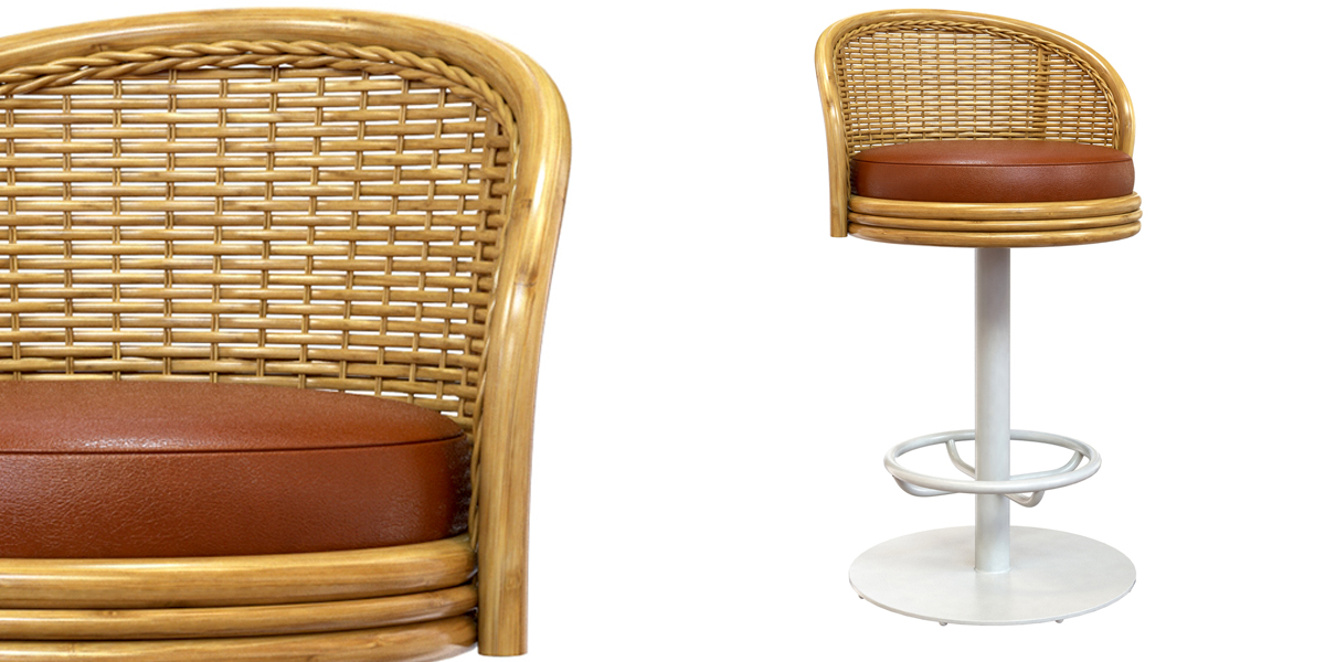 Sake Barstool Swivel Pedestal Linkoln Brook