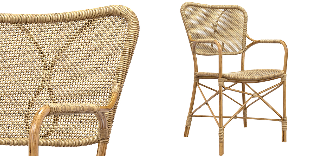 RATTAN DINING ARMCHAIR | EICHHOLTZ COLONY