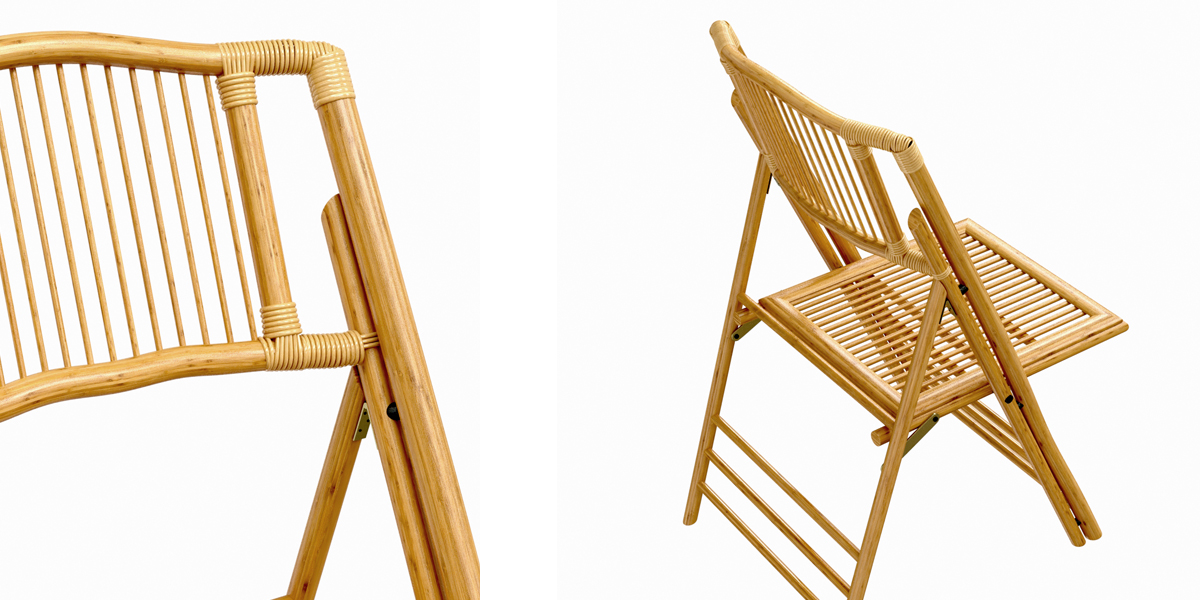 Rattan bamboo chair folding