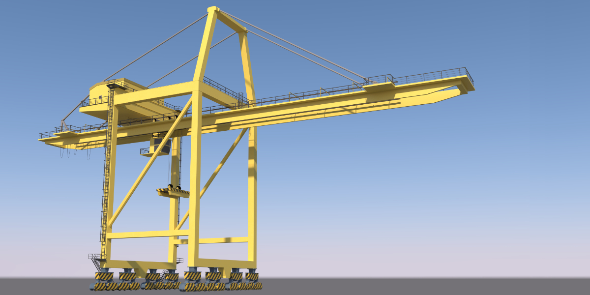 Container RTG Gantry Shore Harbour Cargo crane Quay side