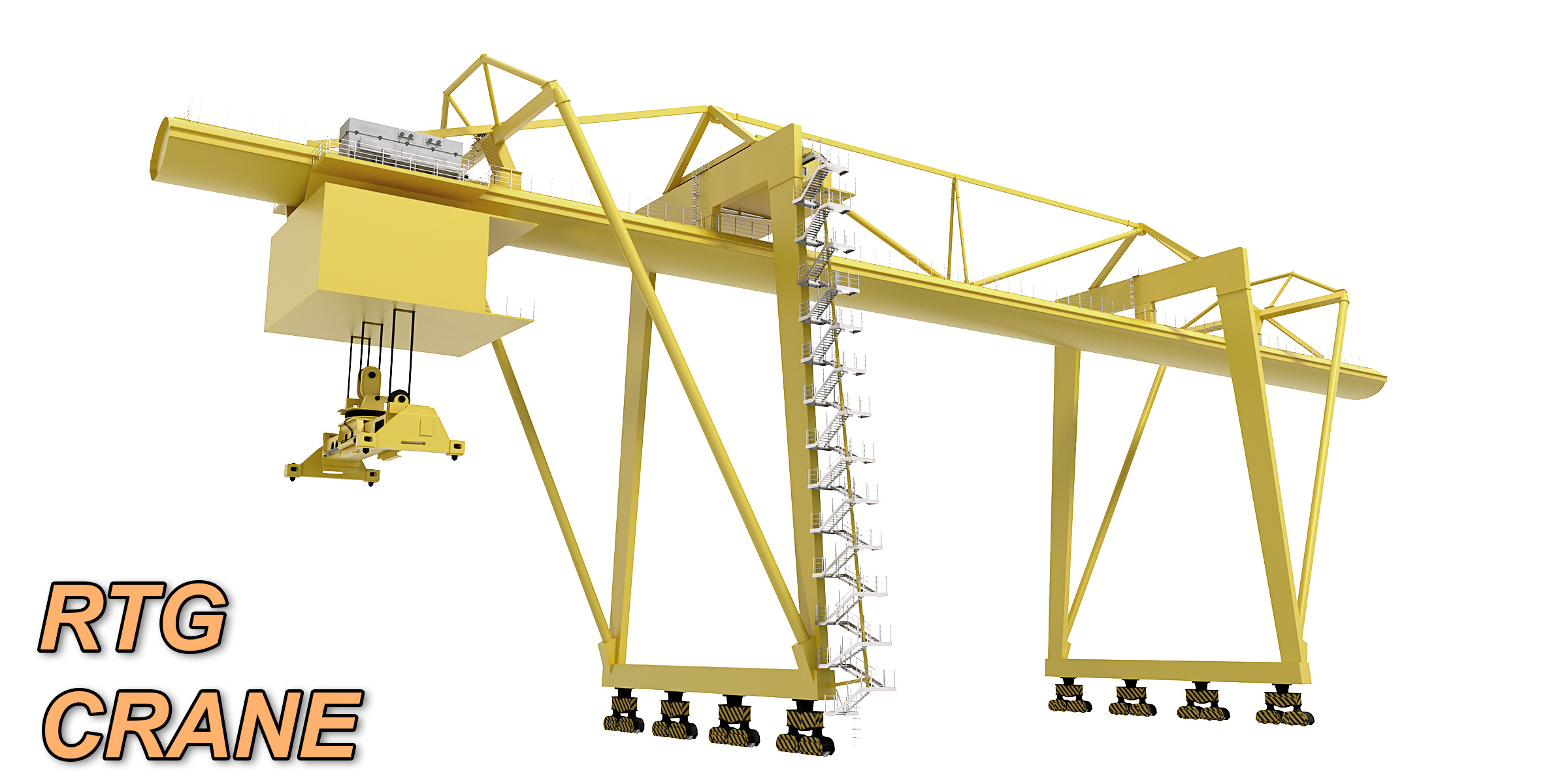 Container RTG Gantry Cargo yellow