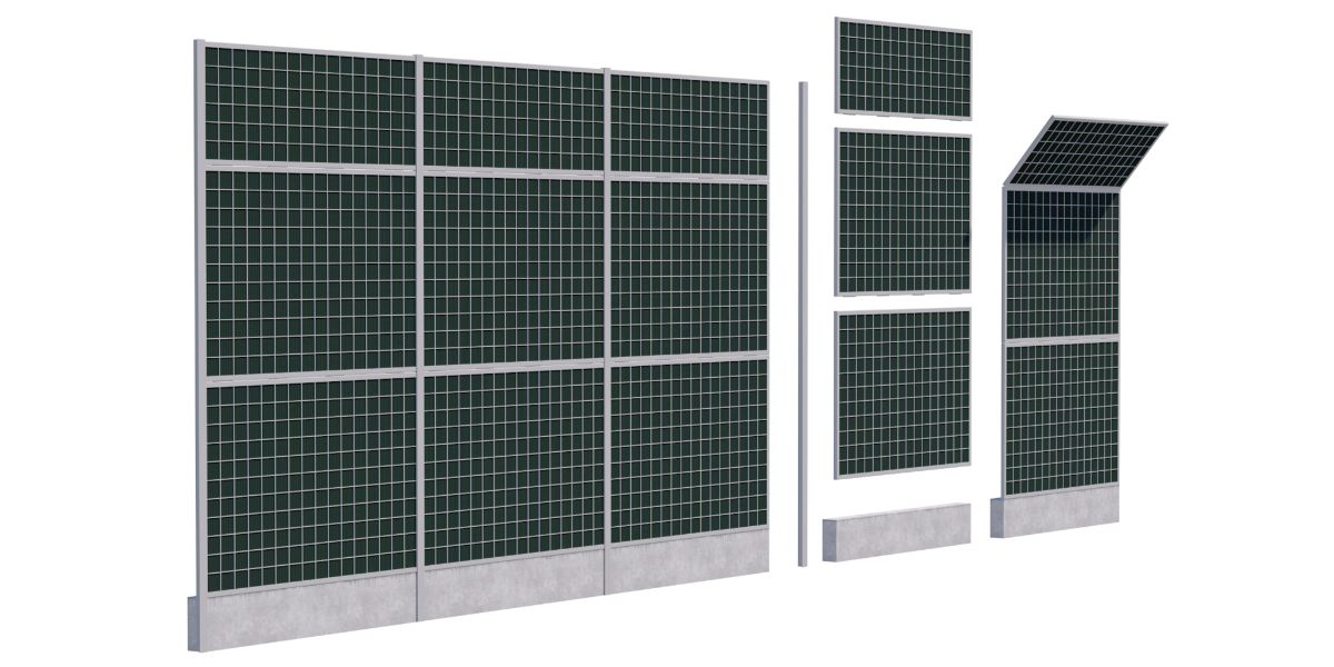 Road car Acoustic noise absorbing fence barrier