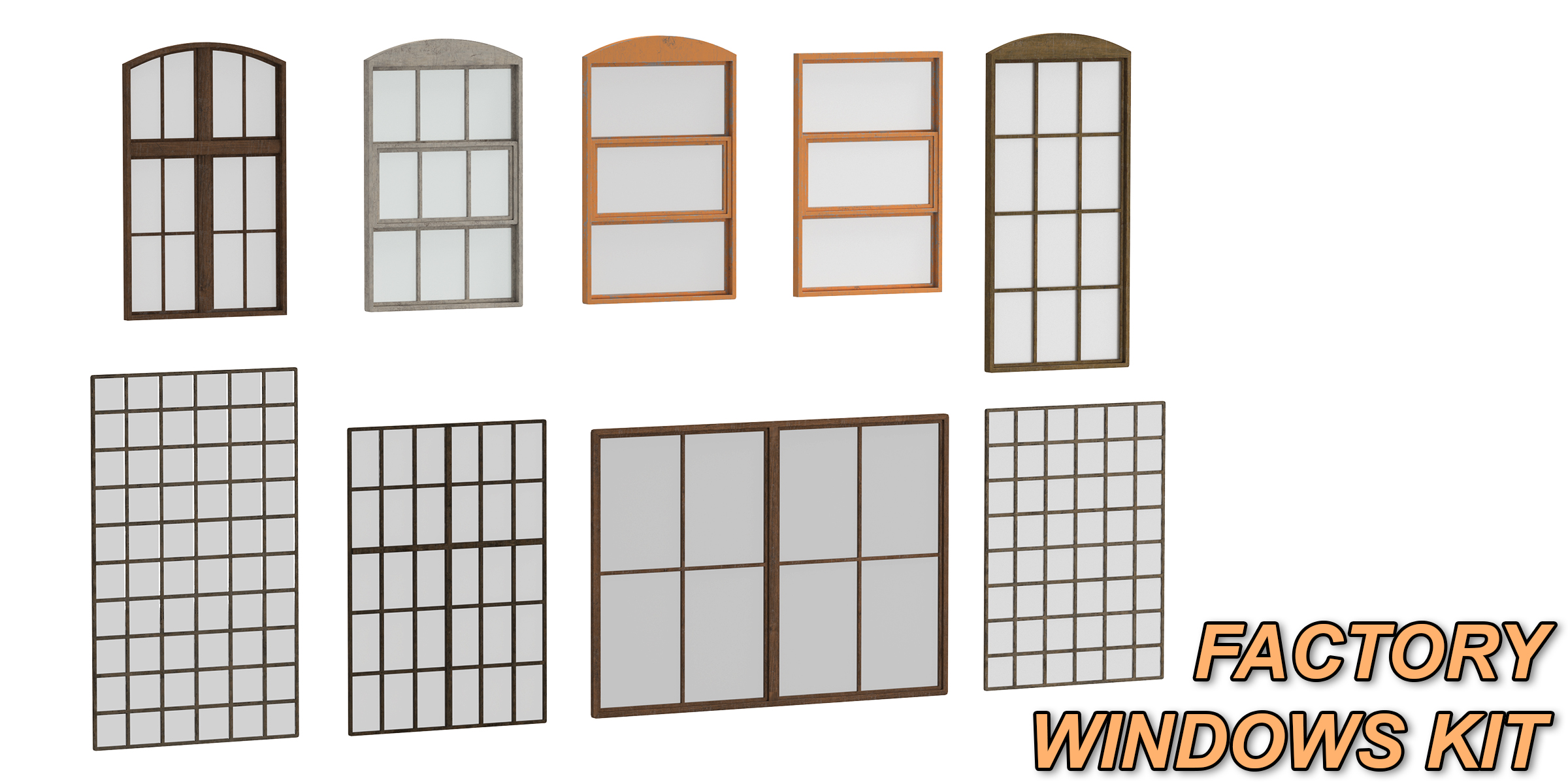 Old factory windows pack