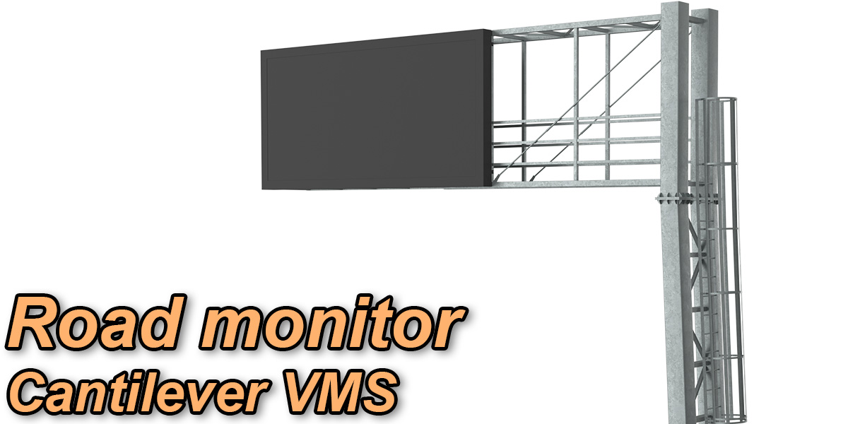 Road infrastructure led panel sign info table