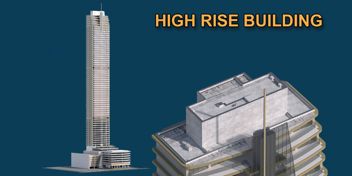 Generic High Rise building for exterior city scene