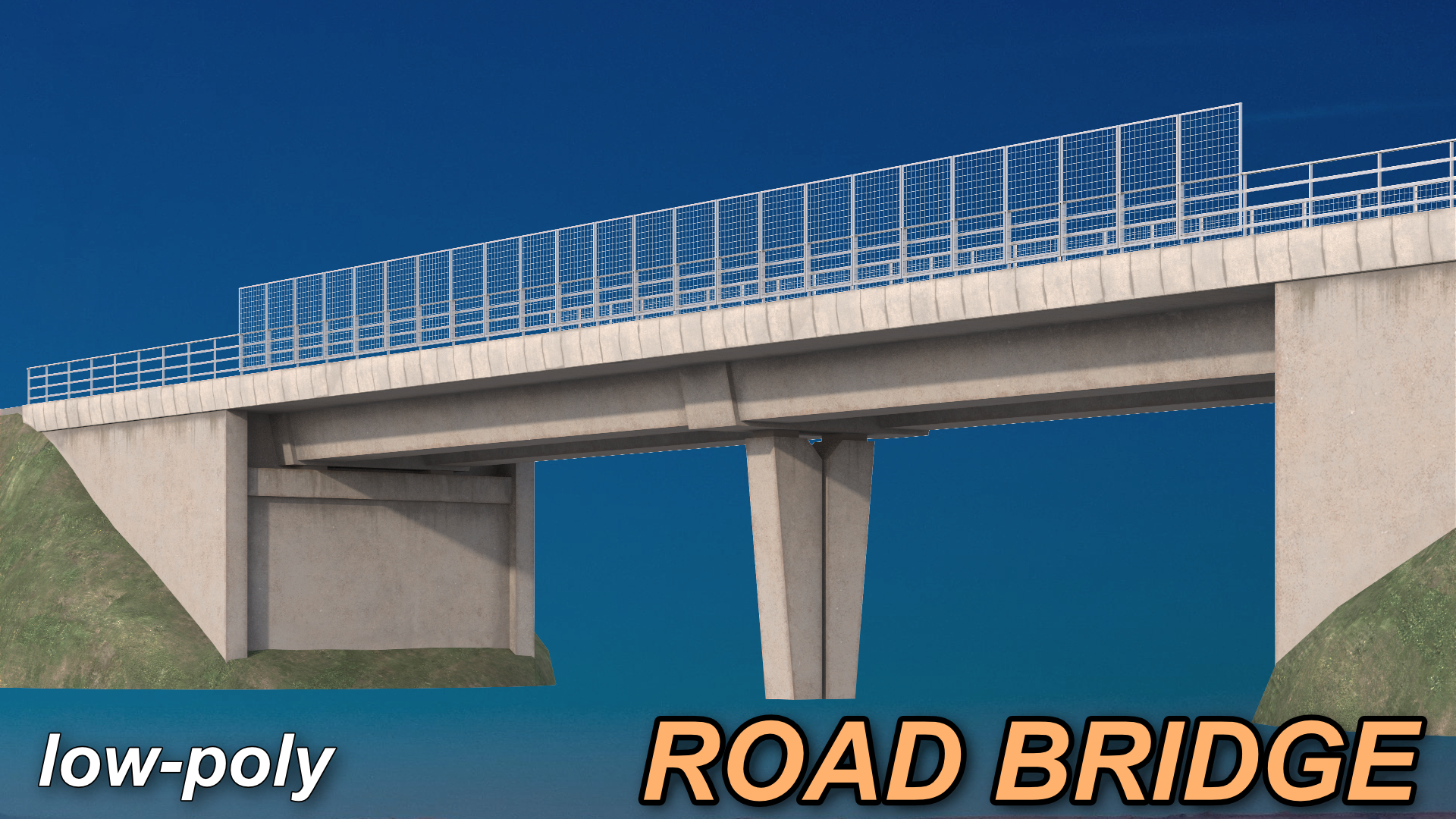 Bridge concrete under the road