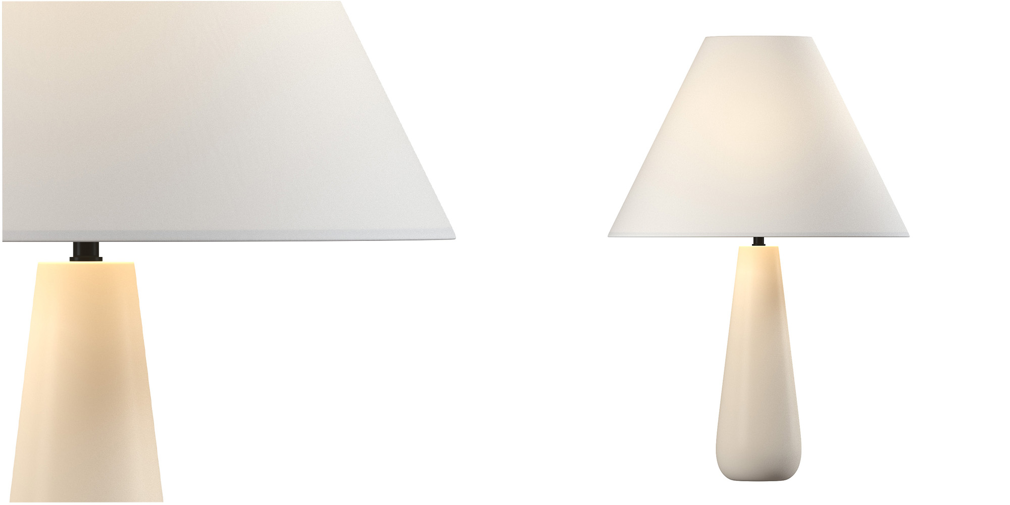 Polar White Cement Table Lamp