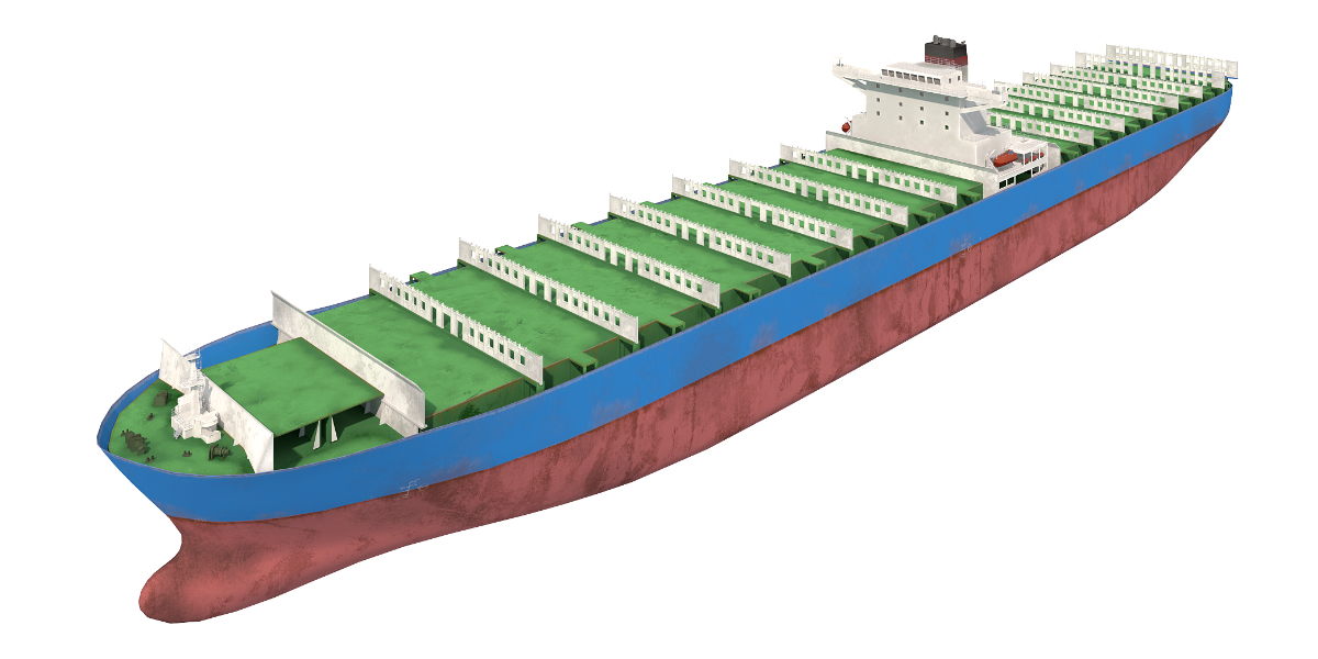 Cargo ship Low-poly AP