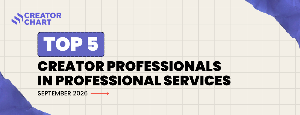 CREATOR CHART’S TOP 5 CREATOR PROFESSIONALS IN PROFESSIONAL SERVICES | SEPTEMBER 2026